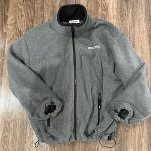 Miu Miu Gray Fleece Jacket